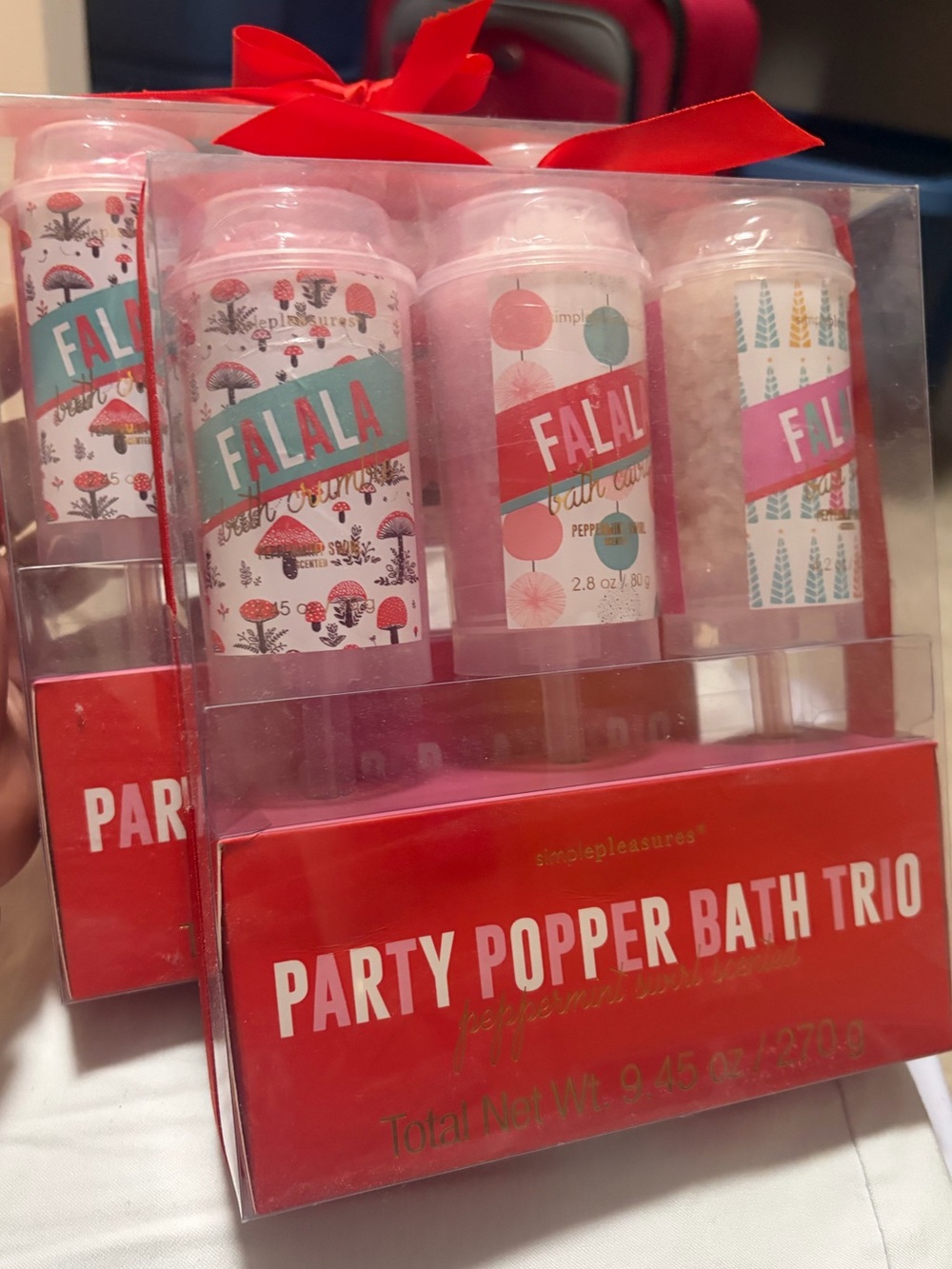 Fa La La Party Popper Bath Trio - Pink Soothing Fizz Gift Set (Set of 2)